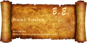 Bucsi Edvina névjegykártya
